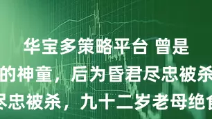 华宝多策略平台 曾是名满江南的神童，后为昏君尽忠被杀，九十二岁老母绝食而亡